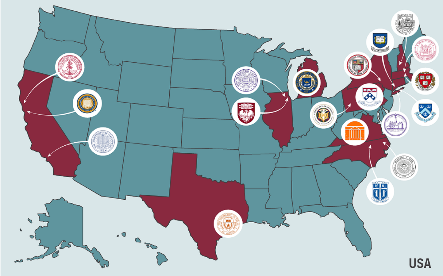 US MBA map Bharmal & Associates, Inc. Premier Orange County CPAs